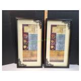 (2) Framed Geometric Wall Art