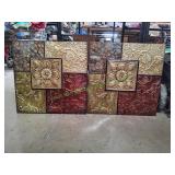 (2) Metal Geometric Wall Art