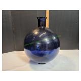 16' Round Blue Bubble Vase