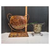 (2) Metal Decorative Planters