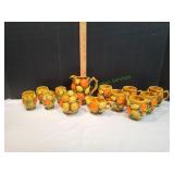 Vtg Inarco Orange Spice Porcelain Kitchen Set