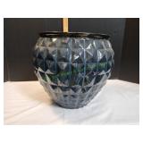 14" Blue Facet Planter