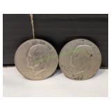 (2) 1971 Eisenhower Half Dollars