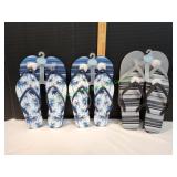 (3) Sun & Sky Flip Flop Sets, 2pk