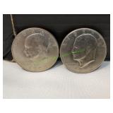 (2) 1972 Eisenhower Half Dollars
