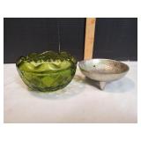 Vtg Indiana Glass Quilted Bowl & More