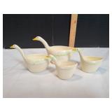 Vtg Melamine Geese Measuring Cups
