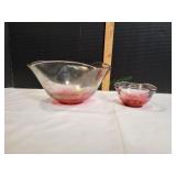 Anchor Hocking Cranberry Ombre Chip & Dip Bowls