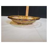 Indiana Killarney Carnival Glass Divided Dish