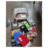 Small Sterilite Tote w/ Spiral Notebooks & More