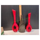 (3) Decorative Vases