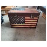 American Flag Trunk w/ Leather Trim