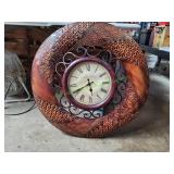 Large Metal Art Wall Clock