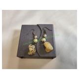 Vtg Beaded Dangle Earrings