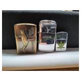 (3) Refillable Lighters