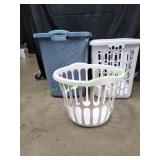 (2) Large Hampers & (1) Laundry Basket