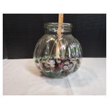 Large Jar of Decorative Glass Beads