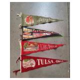 Vtg Felt Travel Souvenir Pennants