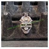 Vtg Biker Skull Ring, Sz 7