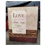 1 Corinthians 13:13 Wall Plaque