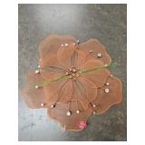 Orange Flower Metal Wall Art