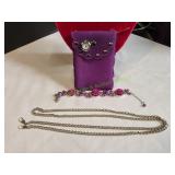 Purple Fashion Crossbody Bag w/ Clock