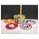Christmas Ceramic Decorative Plate Set, 4pc
