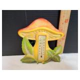 Vtg Miller Chalkware Wall Thermometer