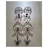 (6) Metal Wall Candle Sconces