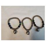 (3) Heart Bracelets