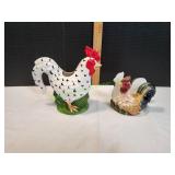 Rooster Creamer & Rooster Napkin Holder