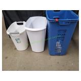 (2) Trash Cans & (1) Hamper