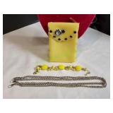 Yellow Fashion Crossbody Bag w/ Clock