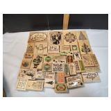 Collection of Wood-Mounted Rubber Stamps