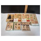 Collection of Wood-Mounted Rubber Stamps