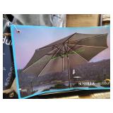 Sunvilla 10' Round Solar LED Market Umbrella