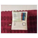 Dual Texture Reversible Bath Towel, Red