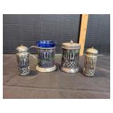 Vtg Avon Royal Sapphire Creamer & Sugar Set
