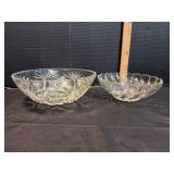 (2) Vtg Glass Serving Dishes