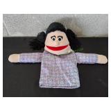 Puppet Partners Black Pigtails Girl Hand Puppet