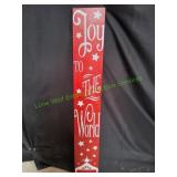 7.5x48 Red Wood Joy To The World Porch Sign