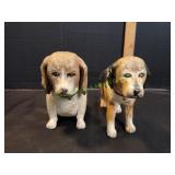 (2) Dog Figurines