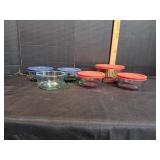 (6) Pyrex Serving Bowls w/ Lids