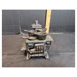 Vtg Miniature Queen Cast Iron Stove