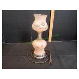 Vtg Pink Frosted Gone w/ the Wind Boudoir Lamp