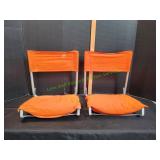 (2) Orange Le Fors Pirates Stadium Chairs