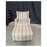 Upholstered Armchair w/ Ottoman