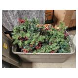 Pre-Lit Christmas Greenery w/ Berries & Pinecones