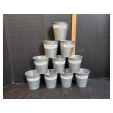 (10) Metal Planters