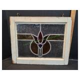 Vtg Leaded Stained Glass Window